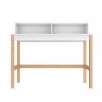 Manhattan Comfort 309AMC157 Bowery Desk in White and Oak